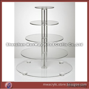 Transparent Skillful 5 Tiers Acrylic Cupcake Stand